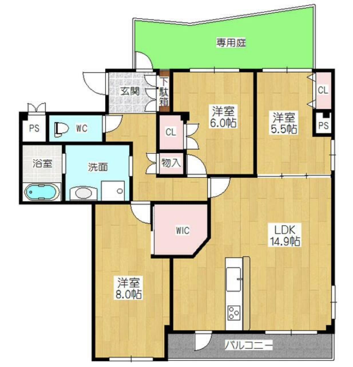 オール洋室専用庭付き! in 箕面 画像1 オール洋室専用庭付き! in 箕面 画像1