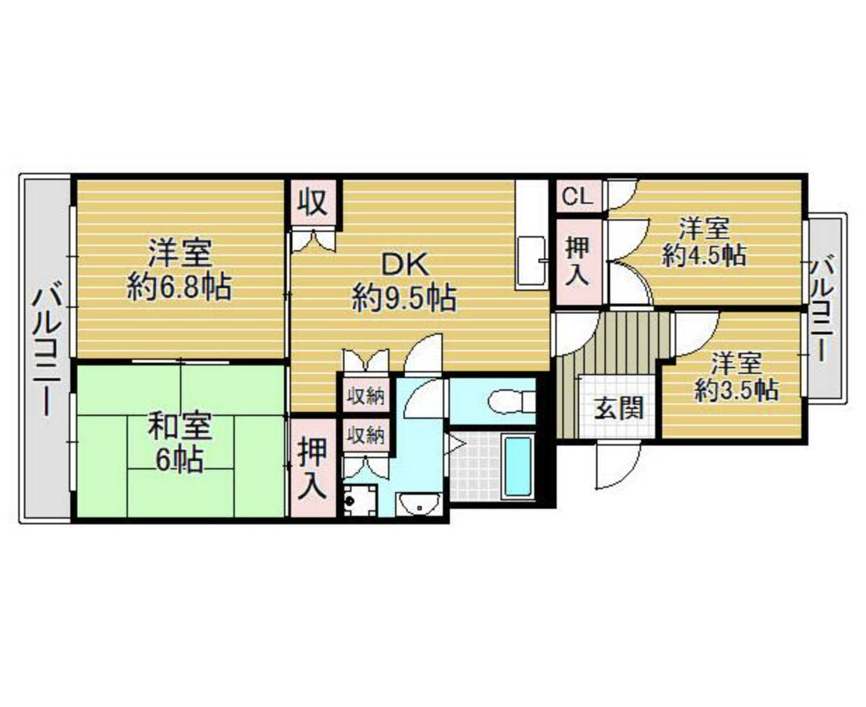 和室有り4DK / in 泉佐野 画像1 和室有り4DK / in 泉佐野 画像1