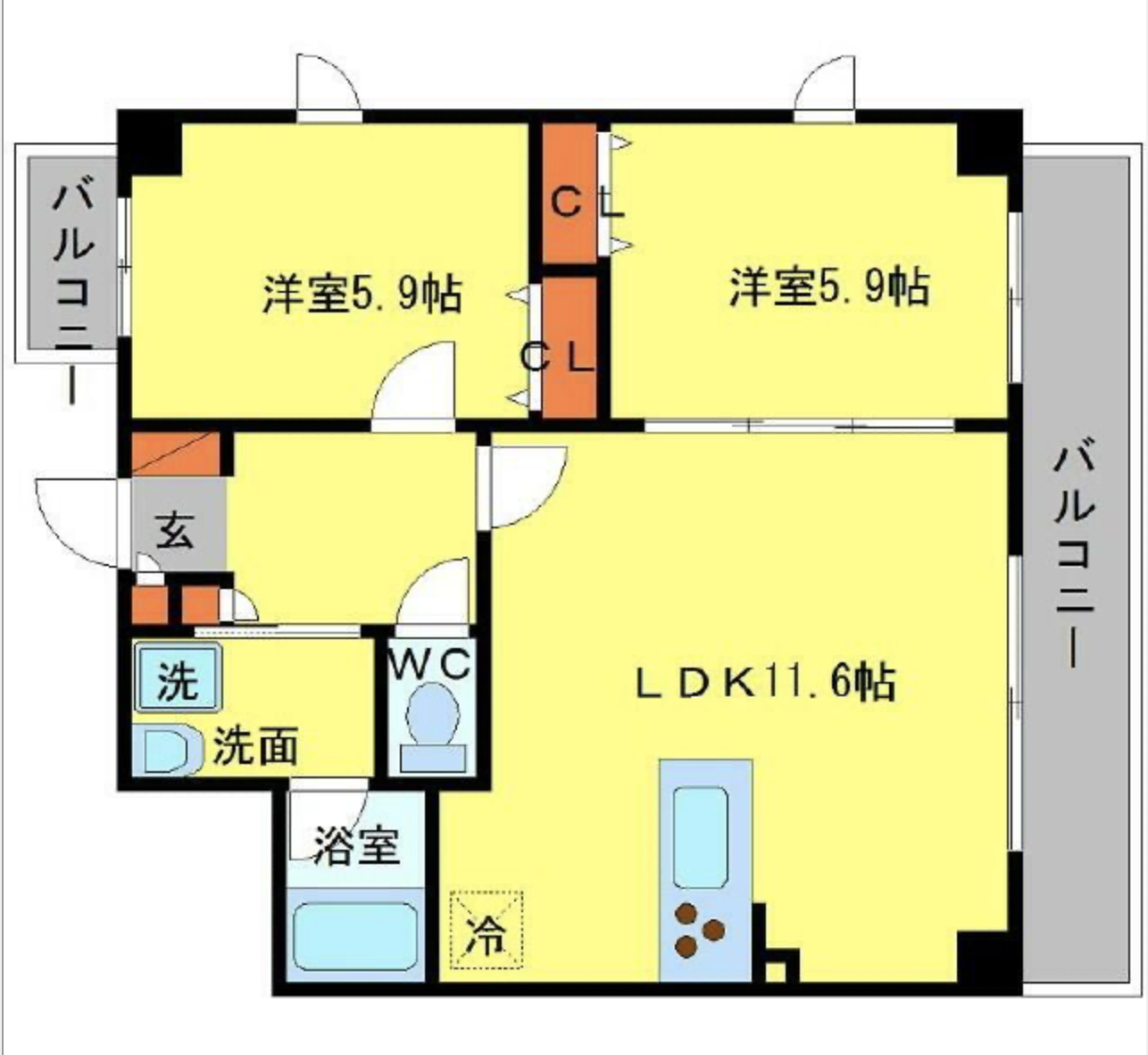猫2匹OK!!千中でゆったり暮らす2LDK 画像1