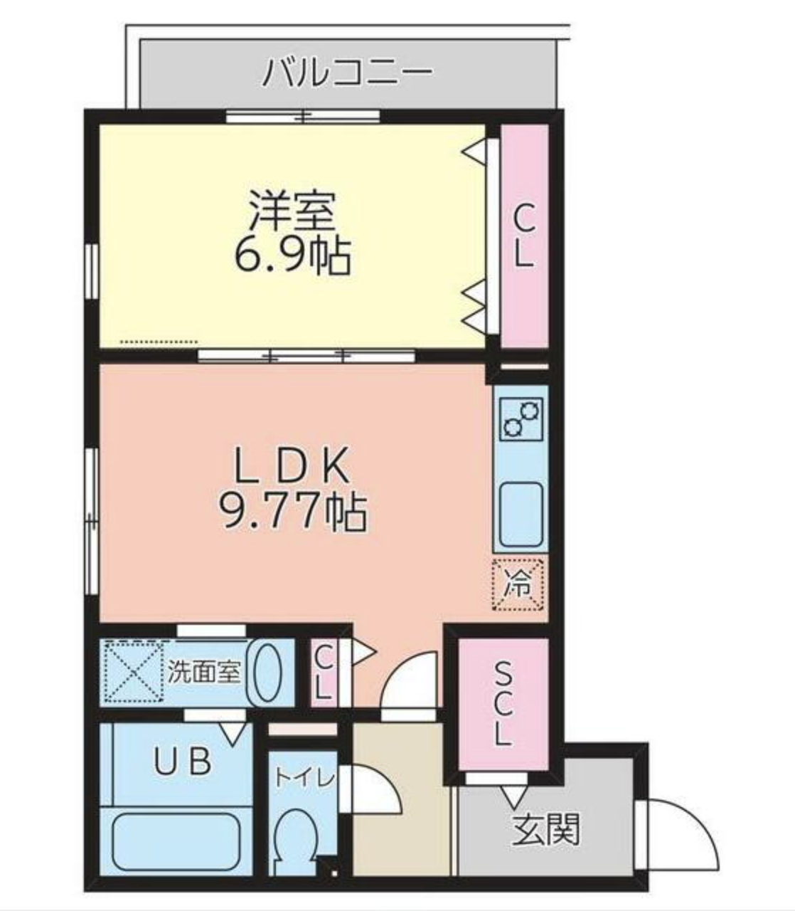 最上階の角部屋 in 放出 画像1